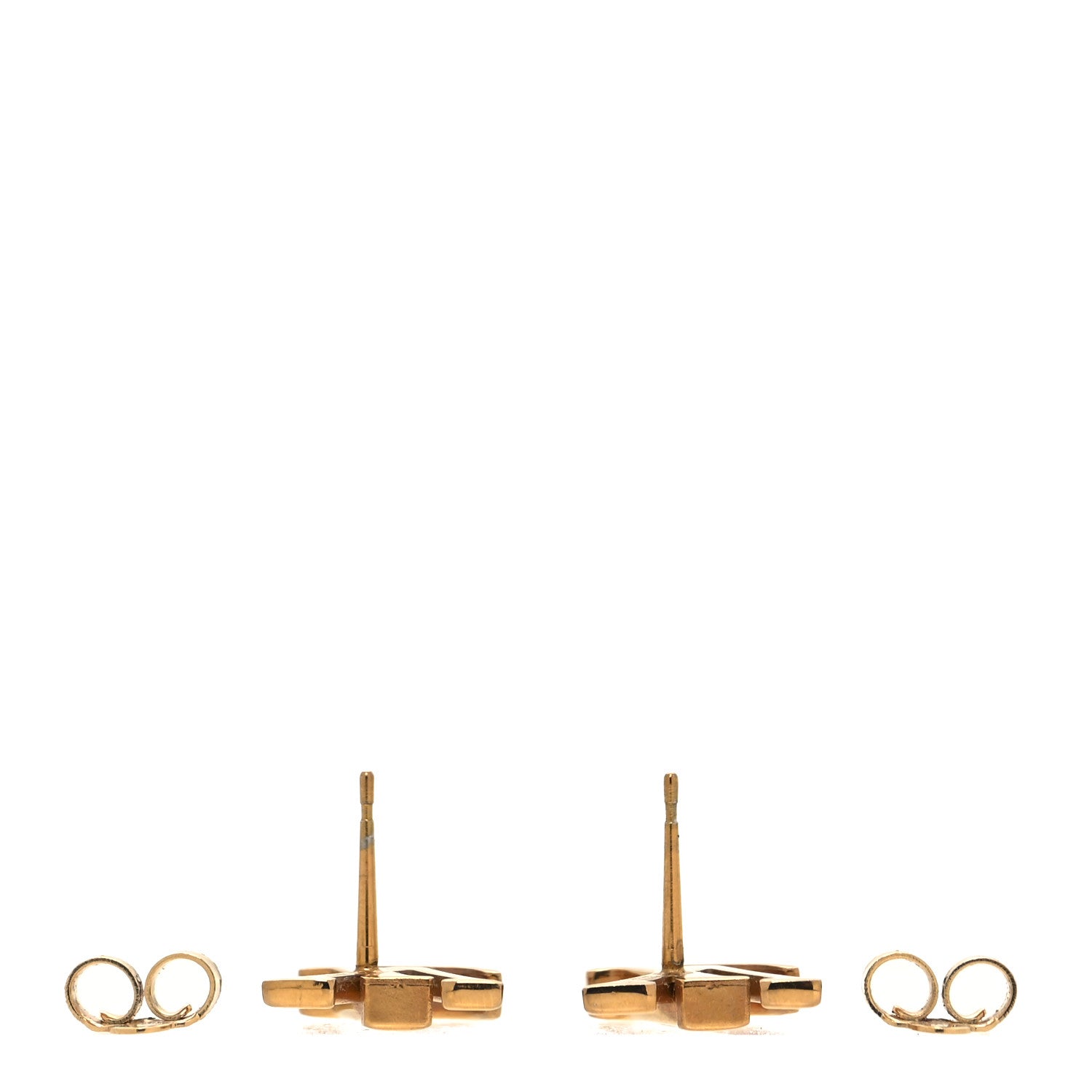 Louis Vuitton Metal LV Iconic Earrings Gold 3 of 5