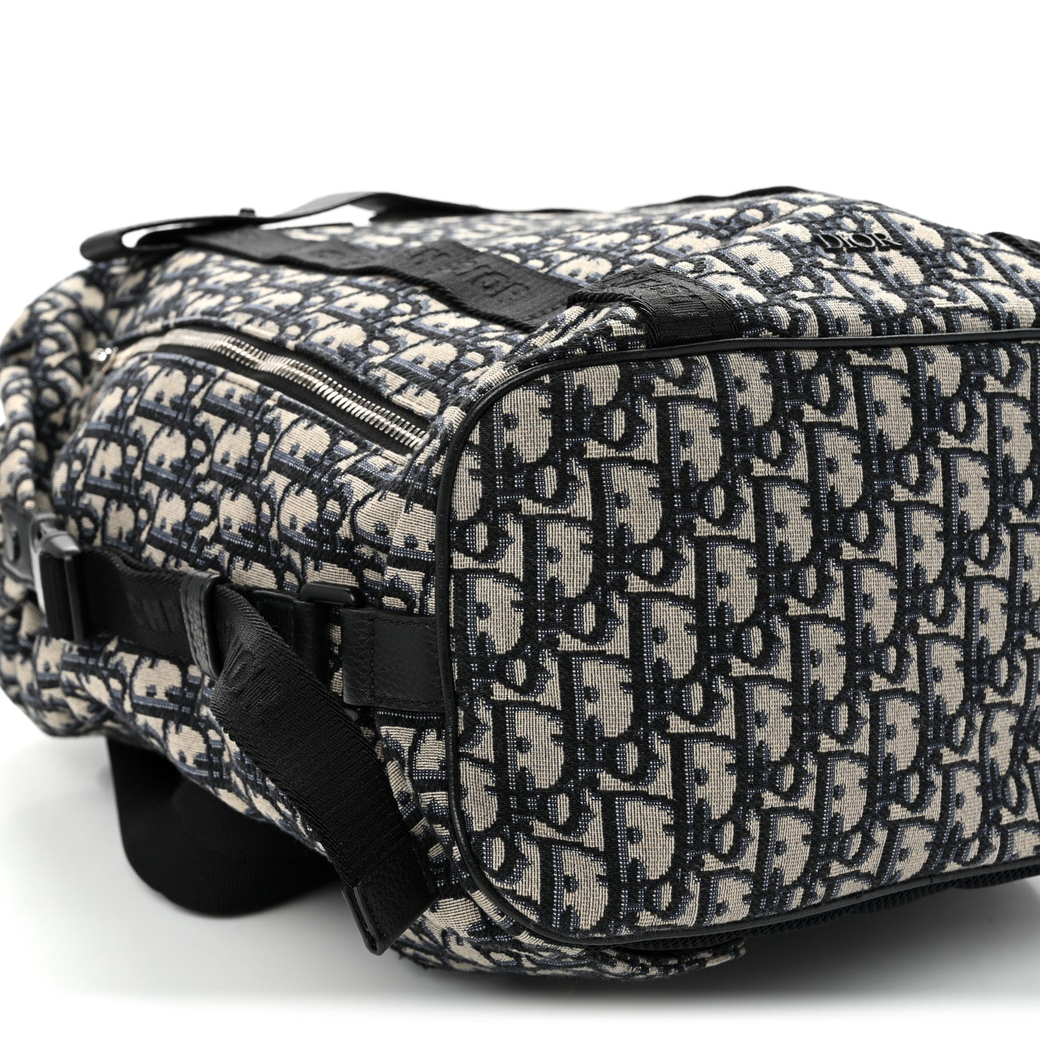 Christian Dior Oblique Calfskin Safari Backpack Navy Blue 9 of 11