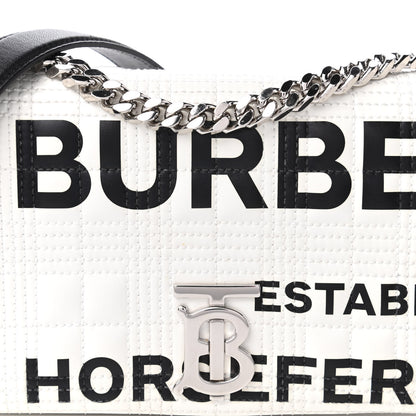 Burberry Patent Quilted Horseferry Print Small Lola Bag White 10 of 10