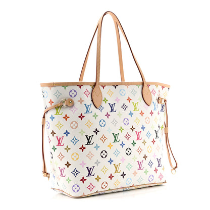 Louis Vuitton LV X TM Monogram Multicolor Neverfull MM White 4 of 11