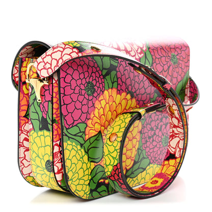 Gucci X KEN SCOTT New Shangai Calfskin Pomponica Print Horsebit 1955 Shoulder Bag Multicolor Fuxia Pompon 3 of 10