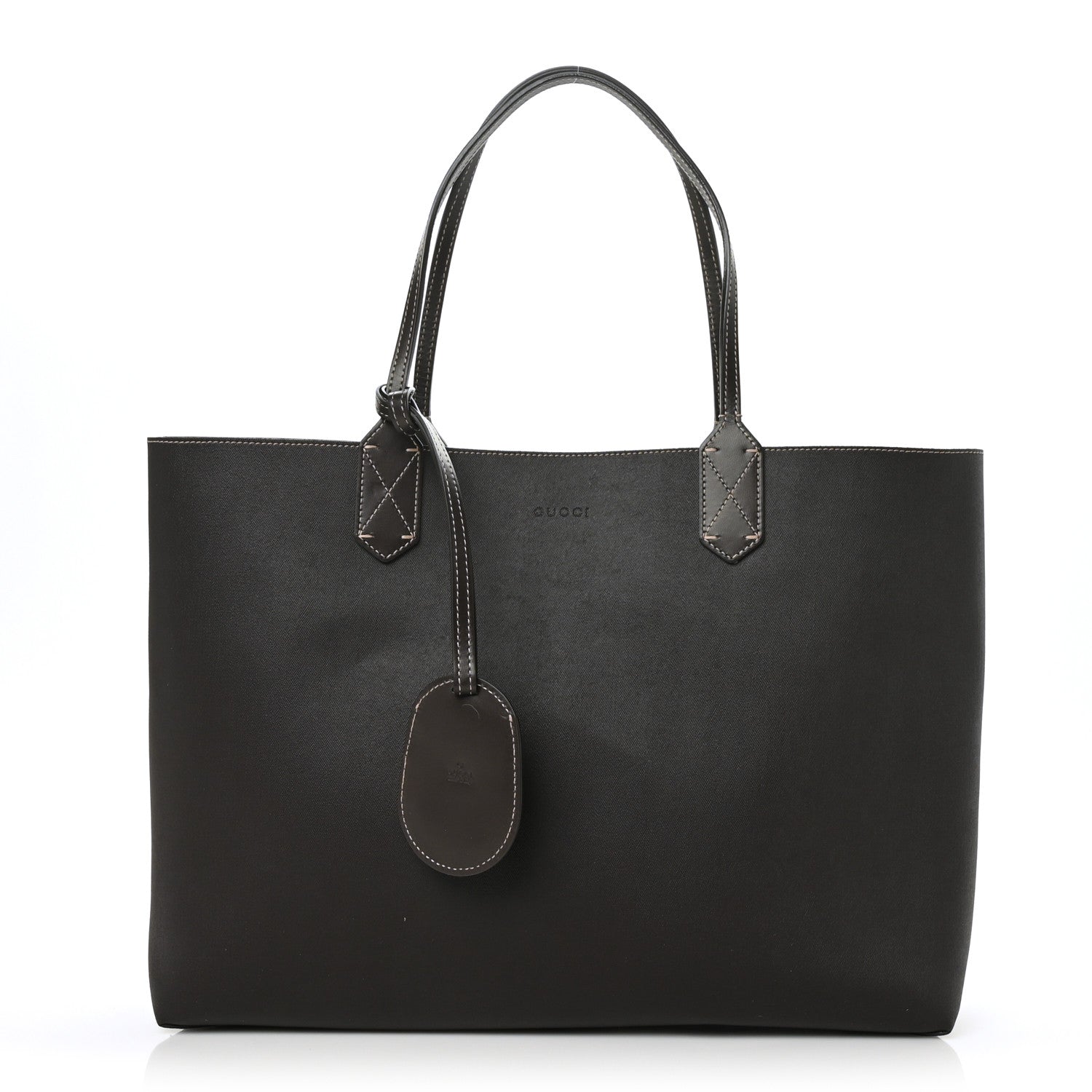 Gucci Calfskin GG Supreme Monogram Medium Reversible Tote Dark Brown 8 of 13