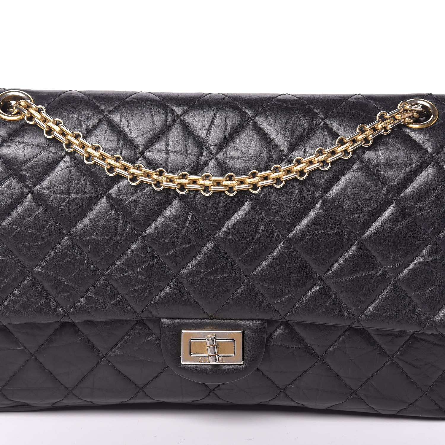 Chanel Aged Calfskin Quilted 2.55 Reissue 226 Flap Black 10 of 11