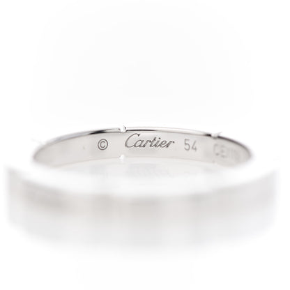 Cartier 18K White Gold 2.5mm Maillon Panthere Wedding Band Ring 54 6.75 4 of 6