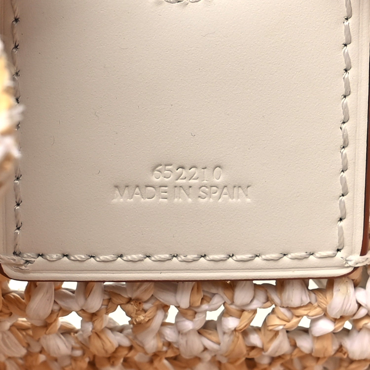 Loewe Raffia Calfskin Sequin Balloon Ruffles Bucket Bag Natural White 6 of 10