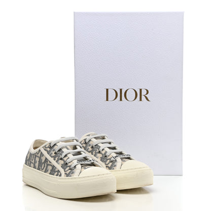 Christian Dior Canvas Oblique Walk'N'Dior Low Top Sneakers 35.5 Grey Stone 9 of 10