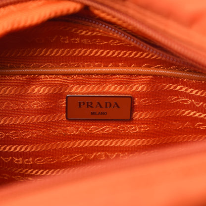 Prada Tessuto Nylon Saffiano Messenger Bag Papaya 6 of 11
