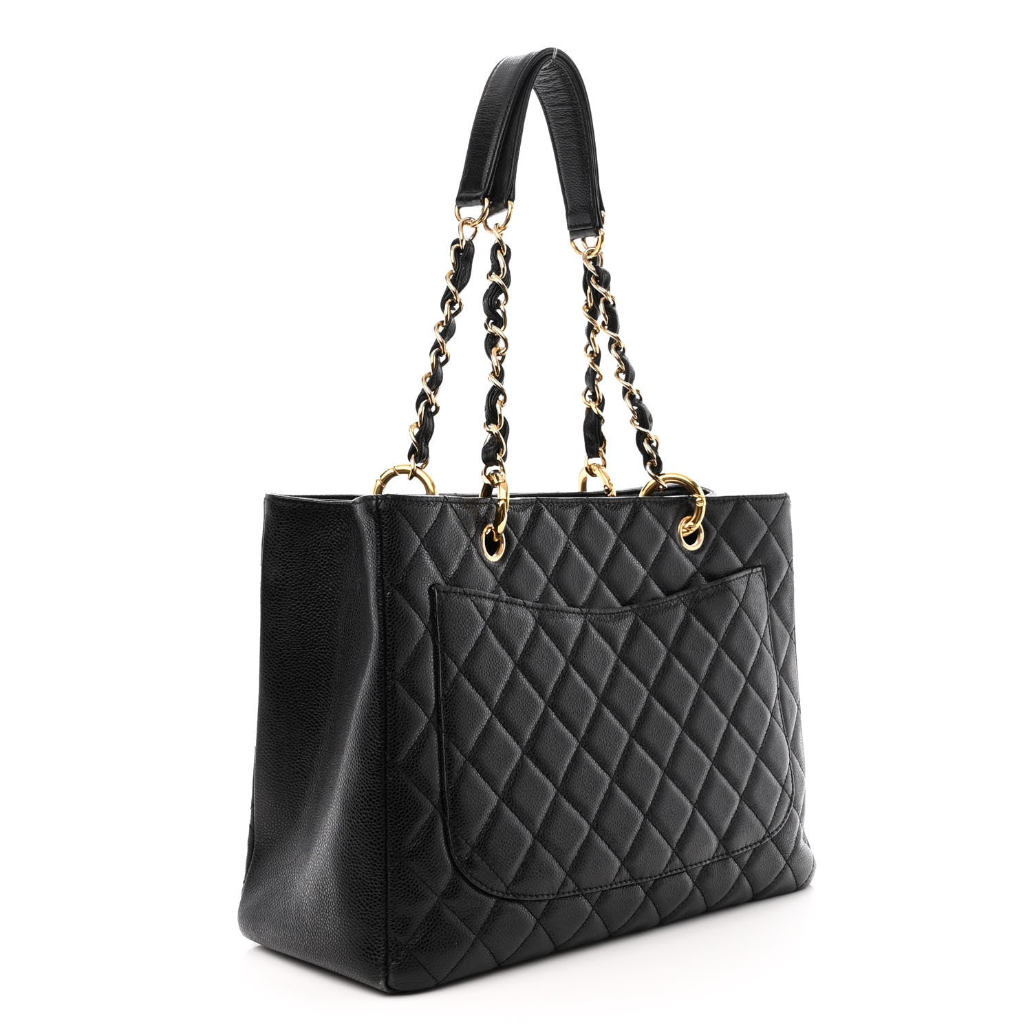 Chanel Caviar Quilted Grand Shopping Tote GST Black 3 of 12