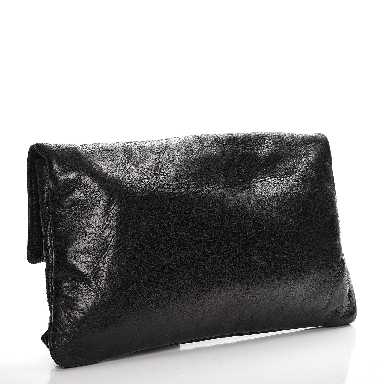 Balenciaga Agneau Giant 21 Silver Hardware Envelope Clutch Black 3 of 10