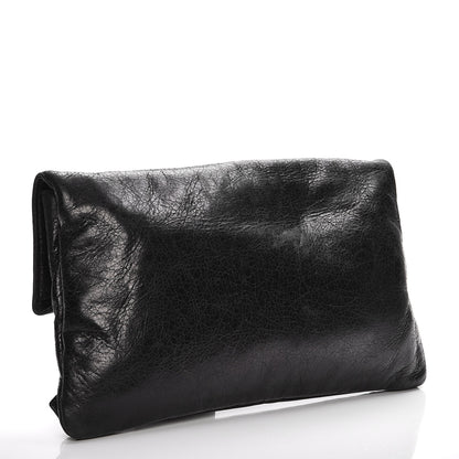 Balenciaga Agneau Giant 21 Silver Hardware Envelope Clutch Black 3 of 10