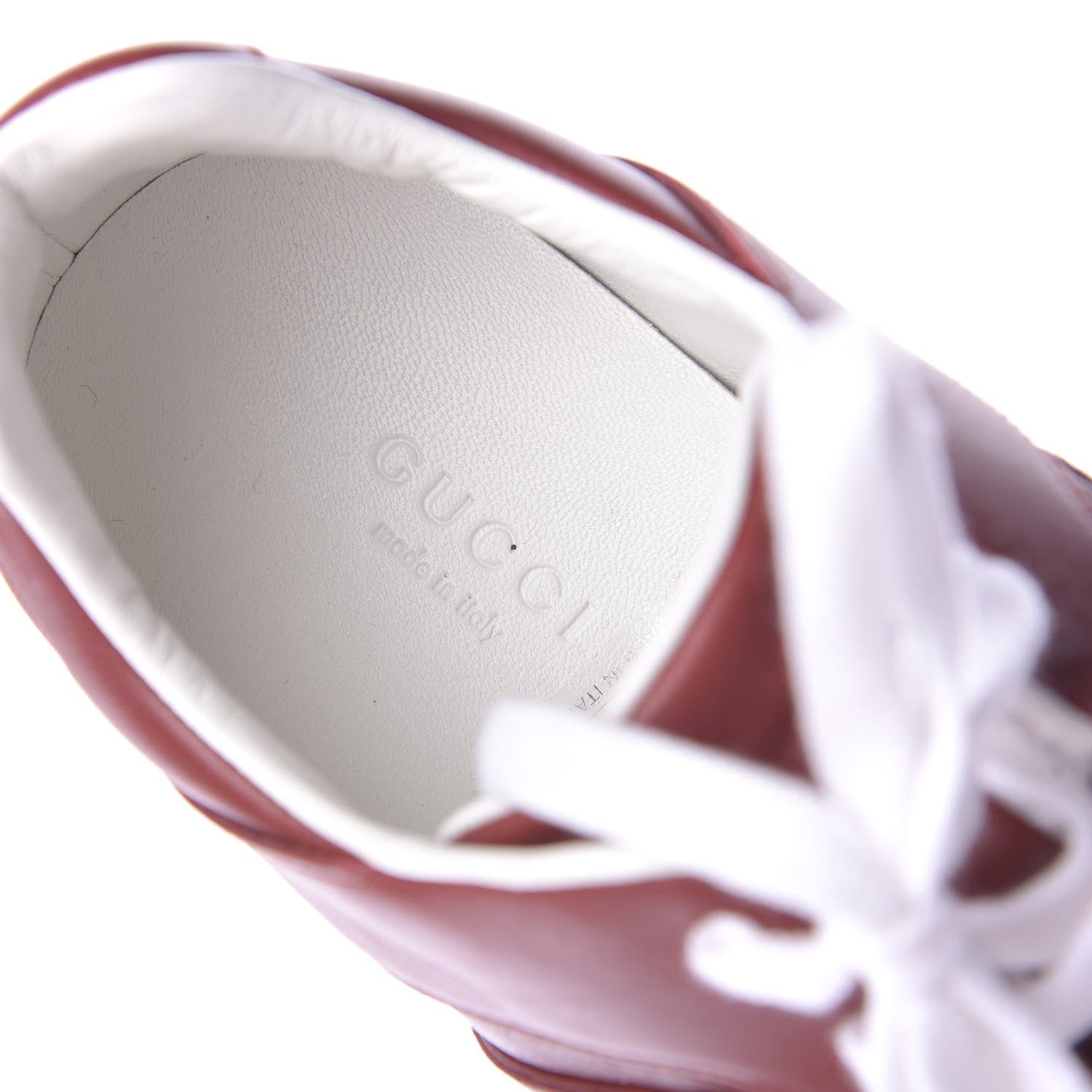 Gucci Calfskin Womens Interlocking G Sneakers 38 Red 9 of 11