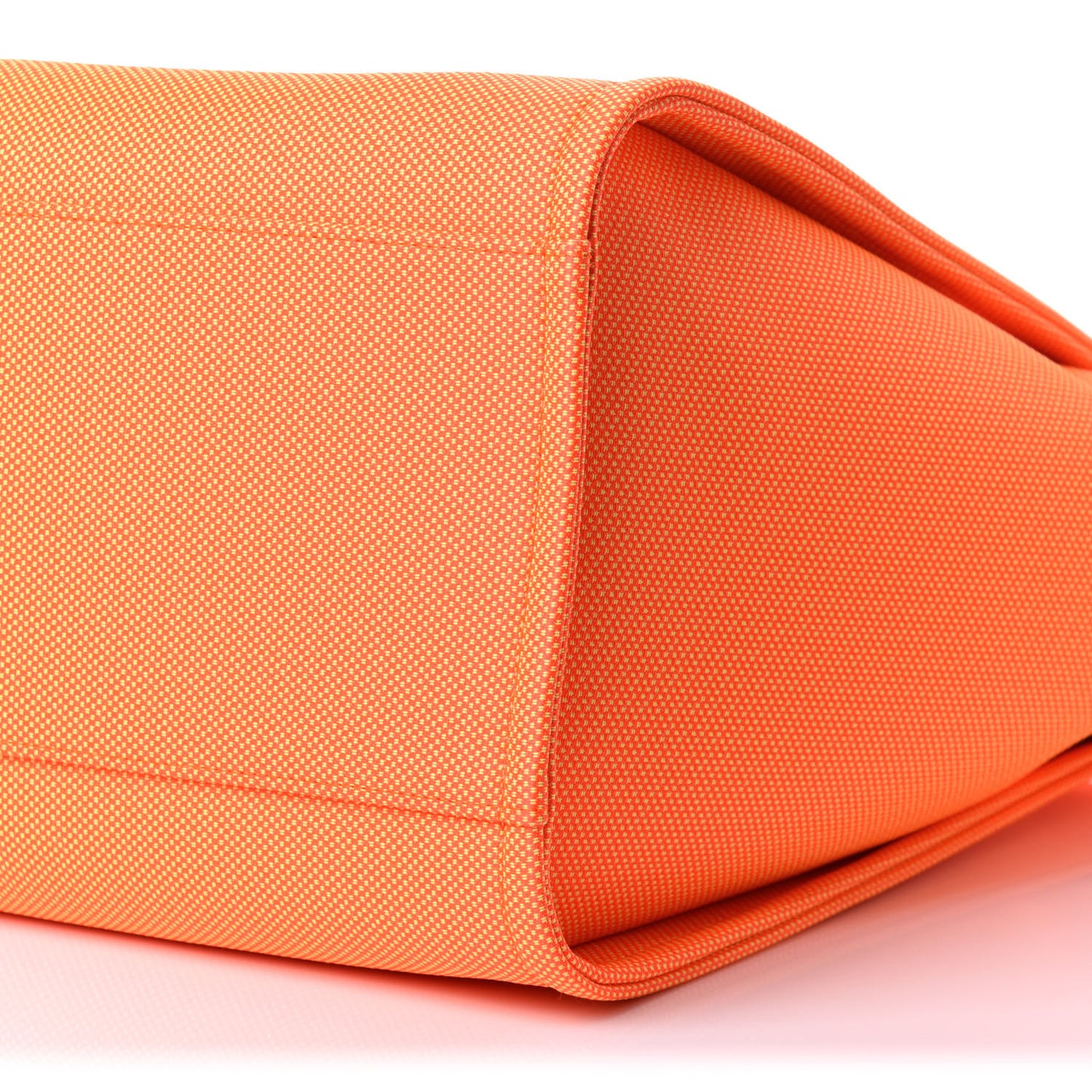 Mixed Fibers Calfskin Deauville Medium Tote Orange Yellow