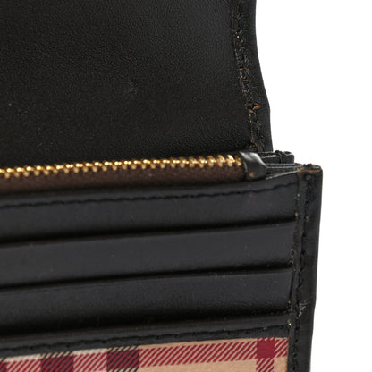 Burberry Haymarket Check Penrose Continental Wallet Chocolate 7 of 7