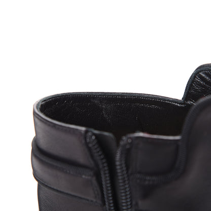 Christian Louboutin Calfskin Ecritoir Flat Ankle Boots 39 Black 9 of 9