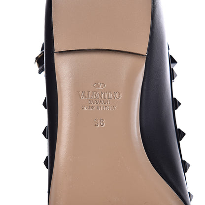 Valentino Garavani Nappa Rockstud Cage Ballerina Flats 38 Black 8 of 10
