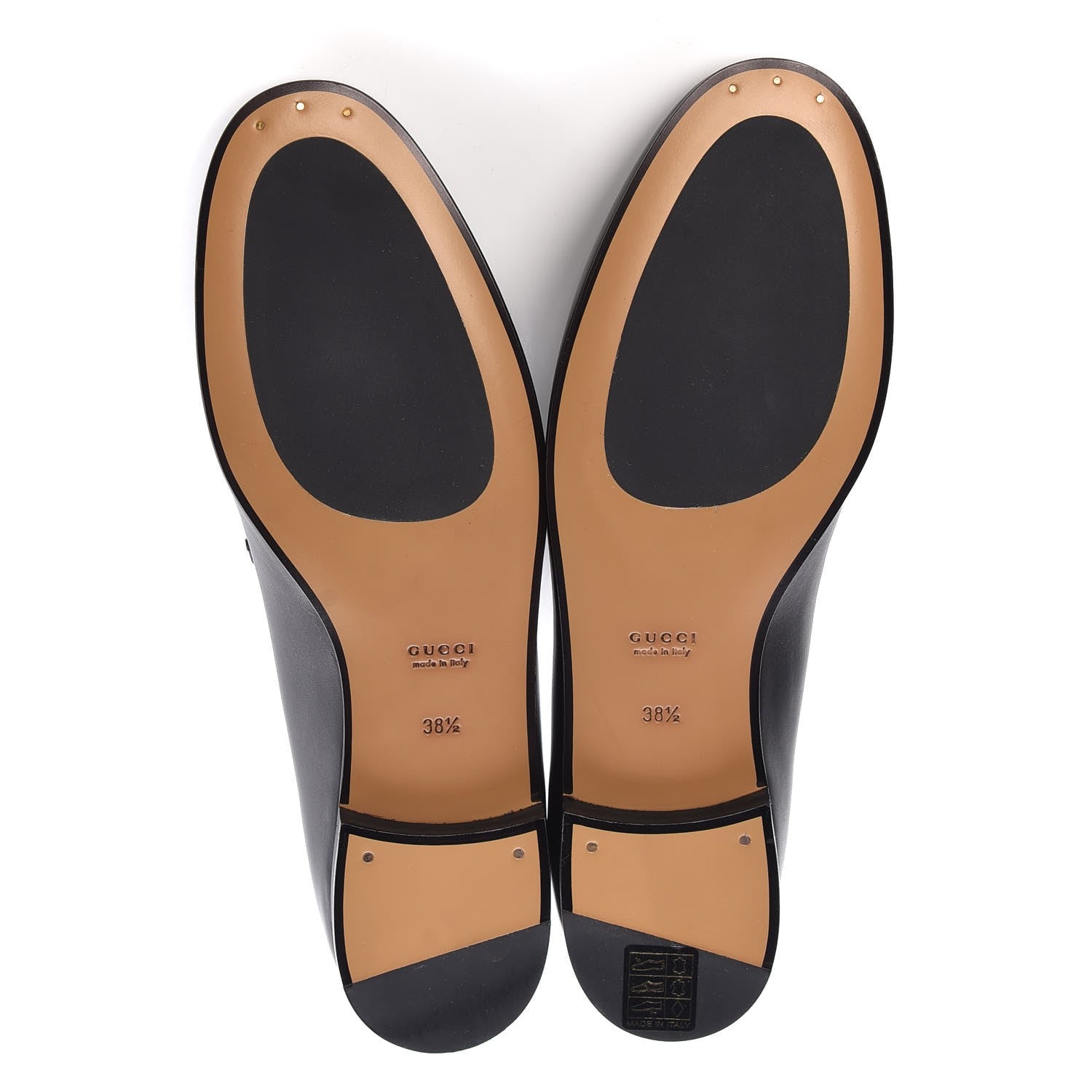 Gucci Calfskin Womens Jordaan Loafers 38.5 Black 5 of 10