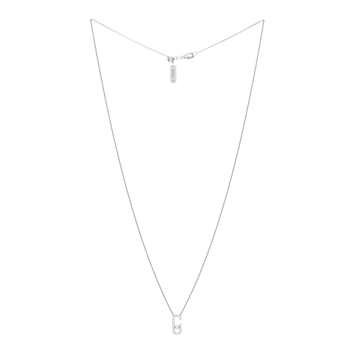X GIGI HADID 18K White Gold Diamond Move Addiction Necklace