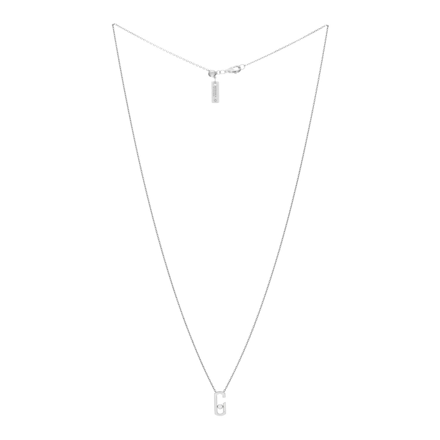 Messika X GIGI HADID 18K White Gold Diamond Move Addiction Necklace 4 of 5