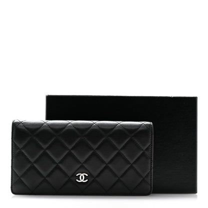 Chanel Lambskin Quilted Yen Wallet Black 11 of 11