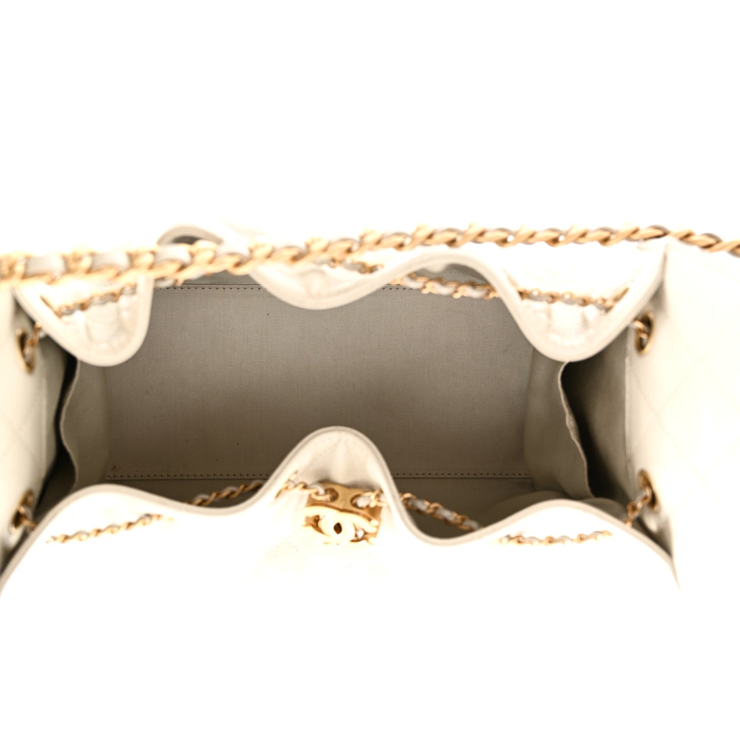 Caviar Quilted Small Chanel 25 Handbag Light Grey
