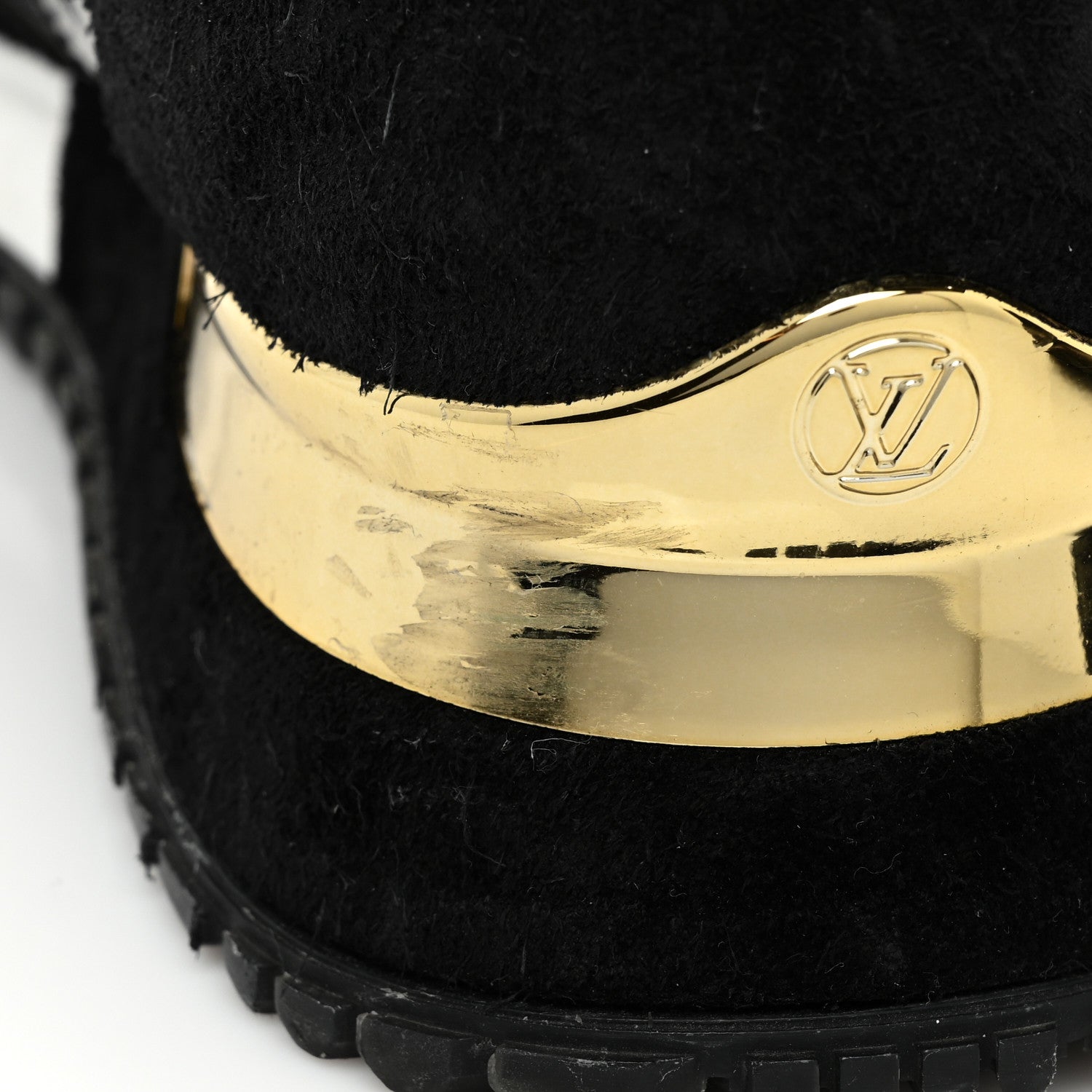 Louis Vuitton Suede Monogram Run Away Sneakers 38 Black 16 of 16