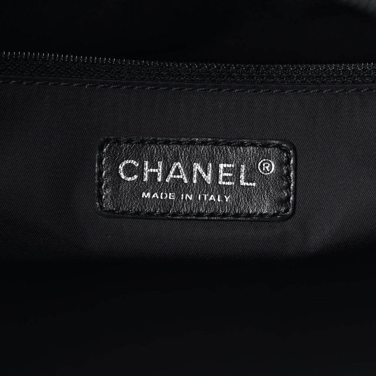 Coated Canvas Quilted Large Paris Biarritz Tote Black