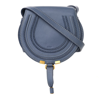 Chloe Calfskin Mini Marcie Round Crossbody Bag Street Blue 1 of 13