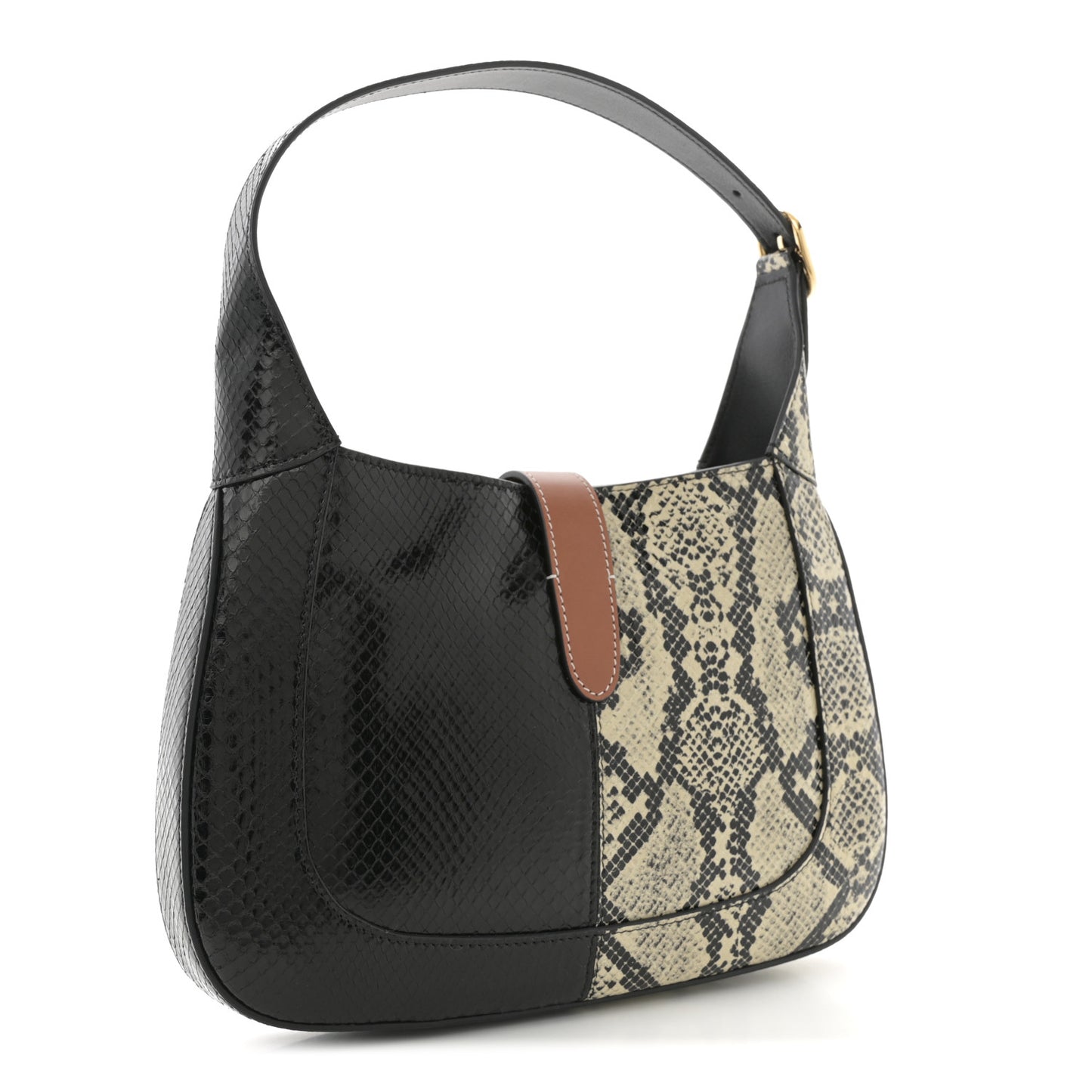 Snakeskin Small Jackie 1961 Hobo Black Beige