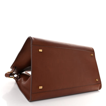 The Row Polished Saddle Calfskin Soft Margaux 15 New Burgundy 4 of 9