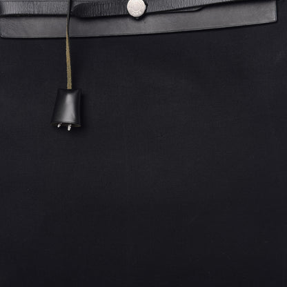 Hermes Toile Vache Calfskin Herbag 39 MM Black 11 of 15