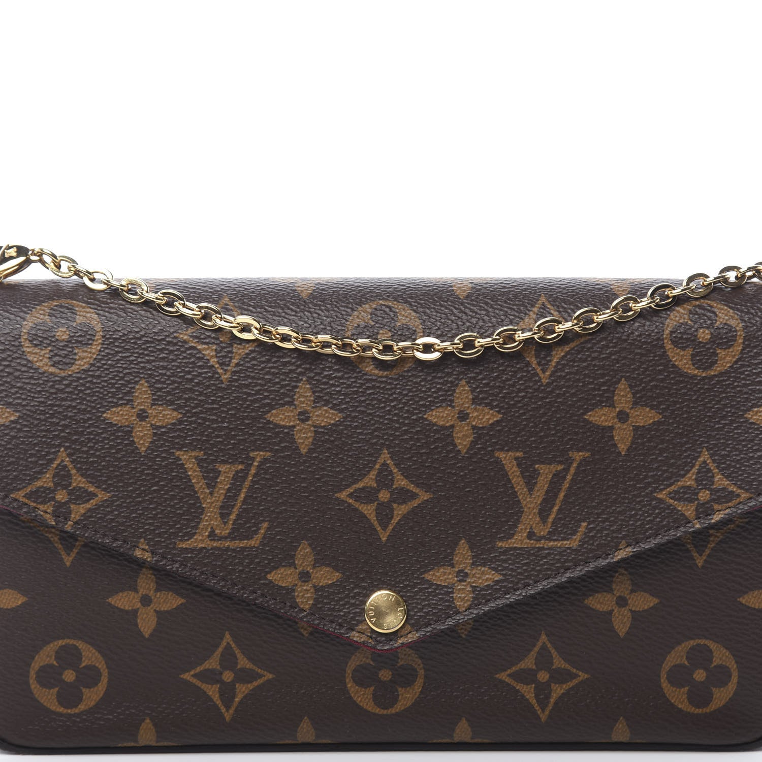 Louis Vuitton Monogram Pochette Felicie Chain Wallet Fuchsia 8 of 10