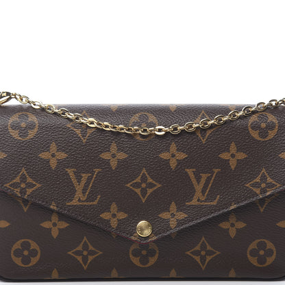 Louis Vuitton Monogram Pochette Felicie Chain Wallet Fuchsia 8 of 10