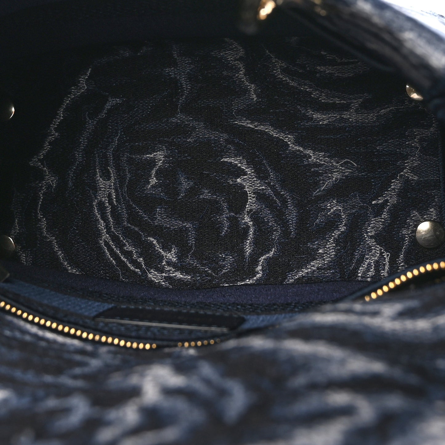 Canvas Embroidered Roses Medium Lady D-Lite  Blue