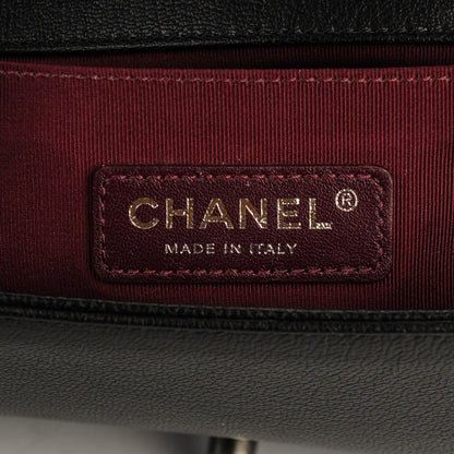 Chanel Goatskin Quilted Patent Medium Duo Boy Flap Black 6 of 7