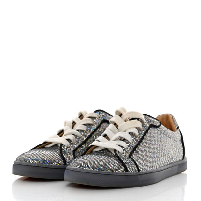Christian Louboutin Seava Glitter Disco Ball Flat Sneakers 37 Multicolor 3 of 9
