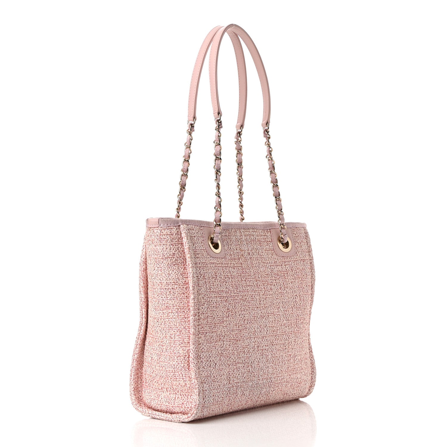 Chanel Lurex Boucle Mini Deauville Tote Pink 3 of 10