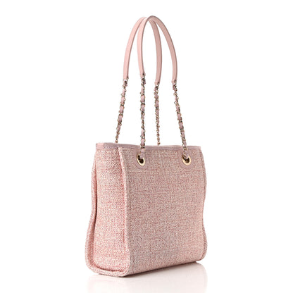 Chanel Lurex Boucle Mini Deauville Tote Pink 3 of 10