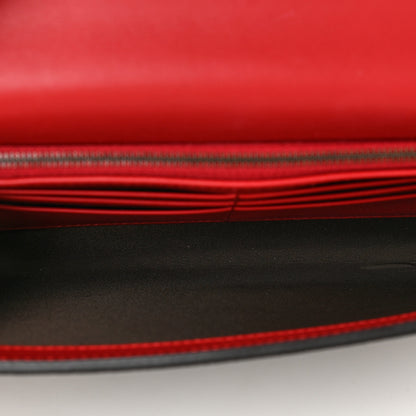 Gucci GG Supreme Monogram Mini Peony Pearly Clutch Red 5 of 6