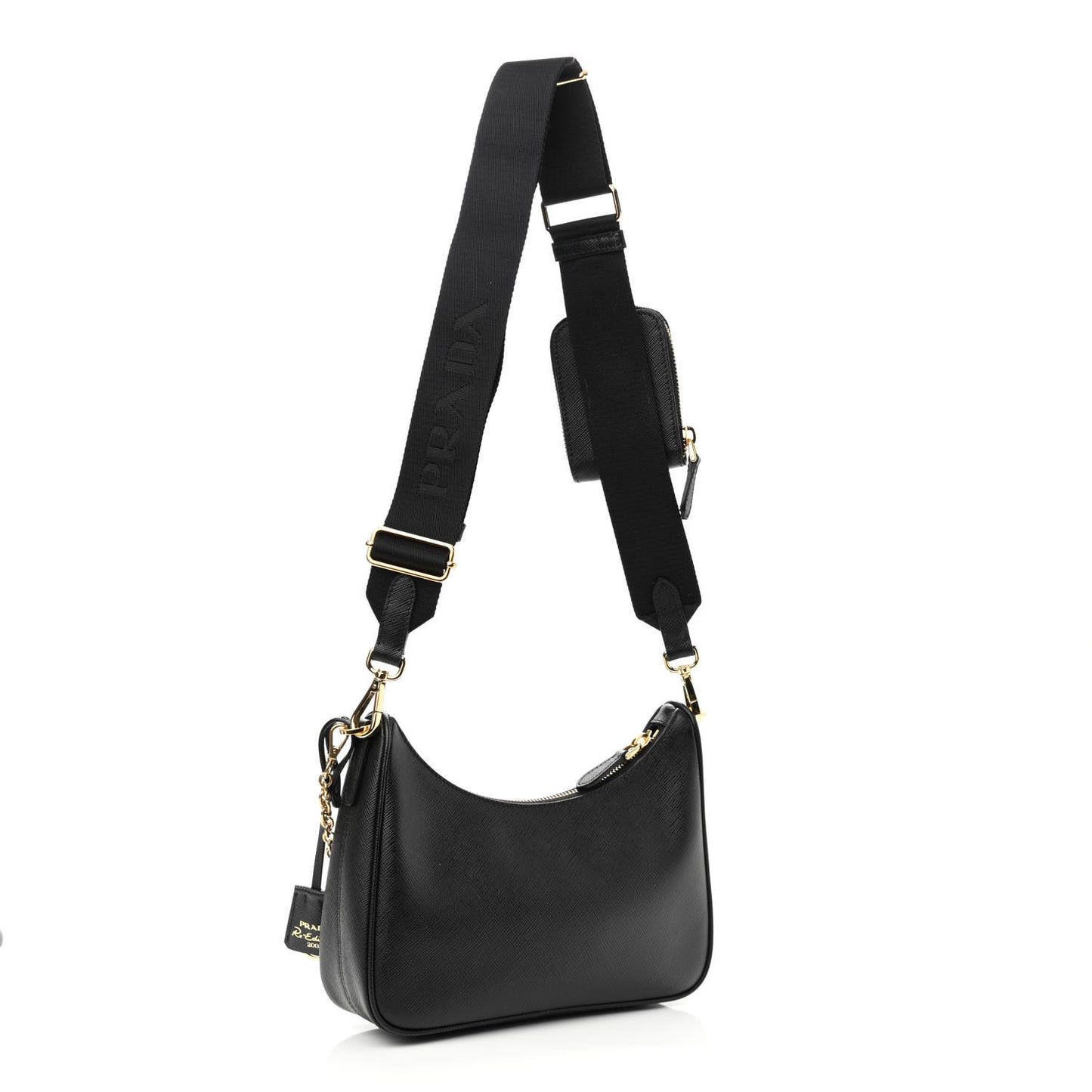 Saffiano Lux Re-Edition 2005 Shoulder Bag Black