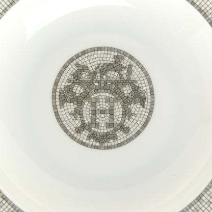 Hermes Porcelain Mosaique Au 24 Soup Bowl Platine 4 of 6