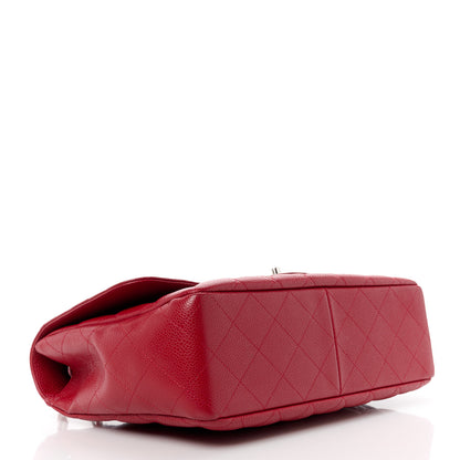 Chanel Caviar Quilted Jumbo Single Flap Red 4 of 11