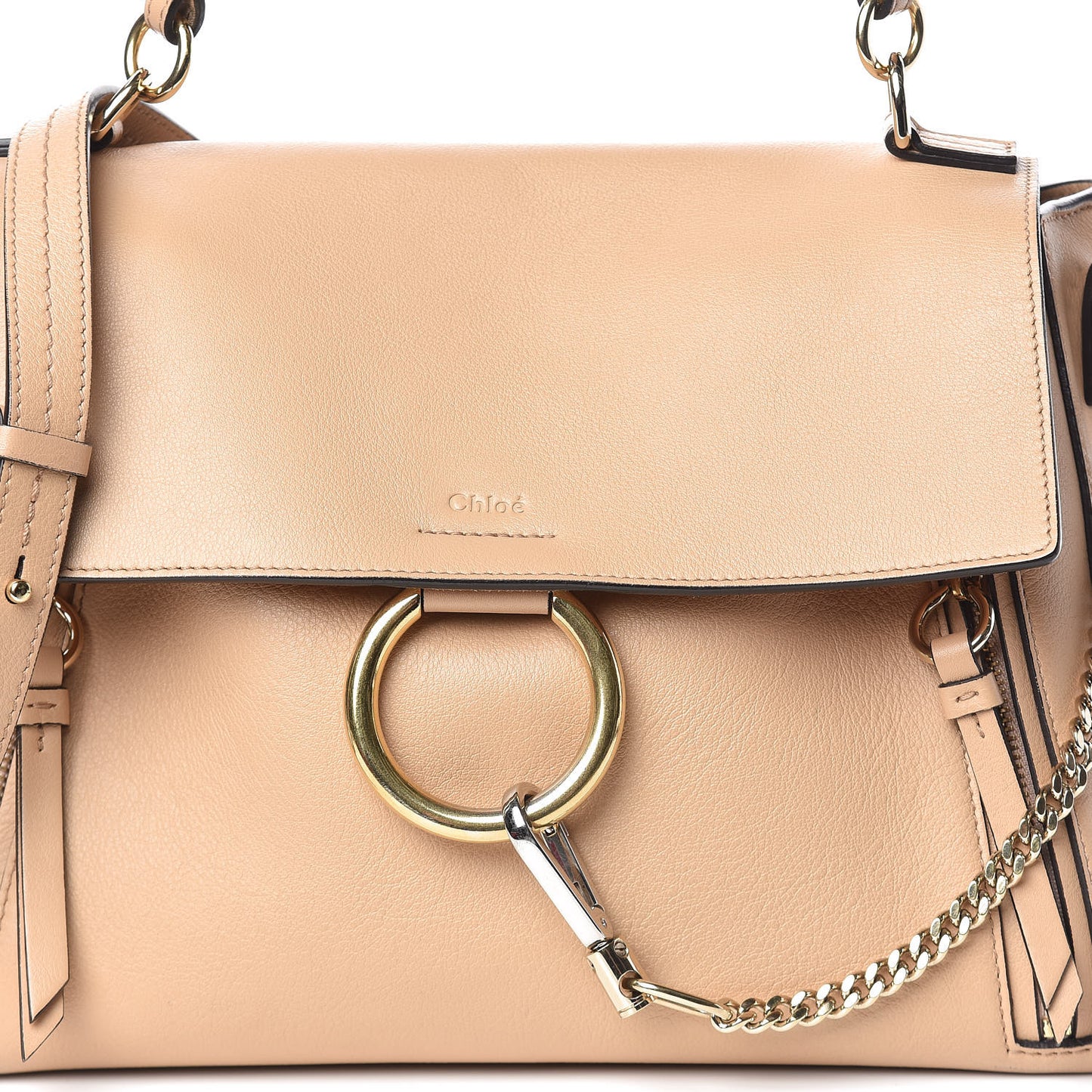 Calfskin Medium Faye Day Shoulder Bag Blush Nude