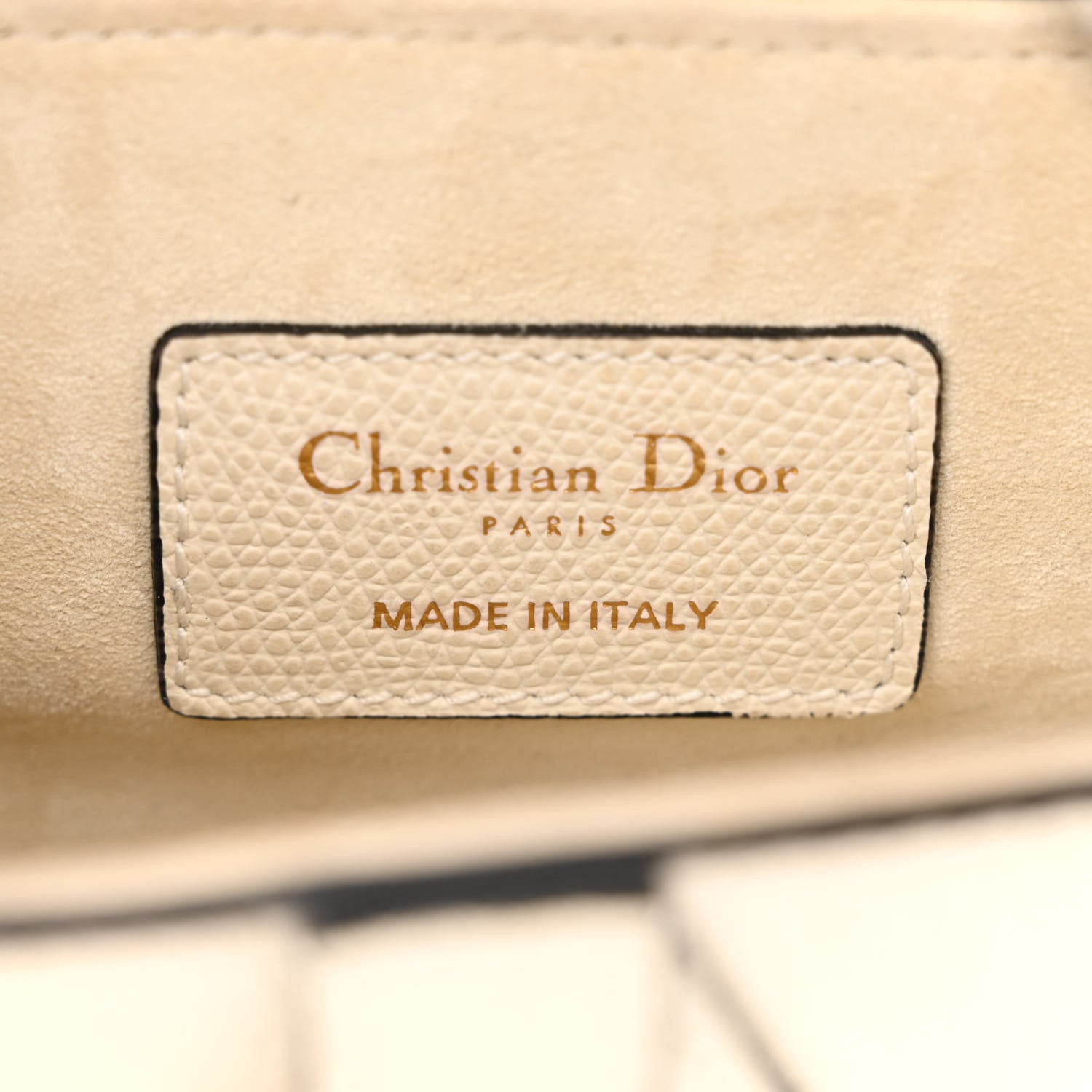Christian Dior Grained Calfskin Mini Saddle Bag White 6 of 10