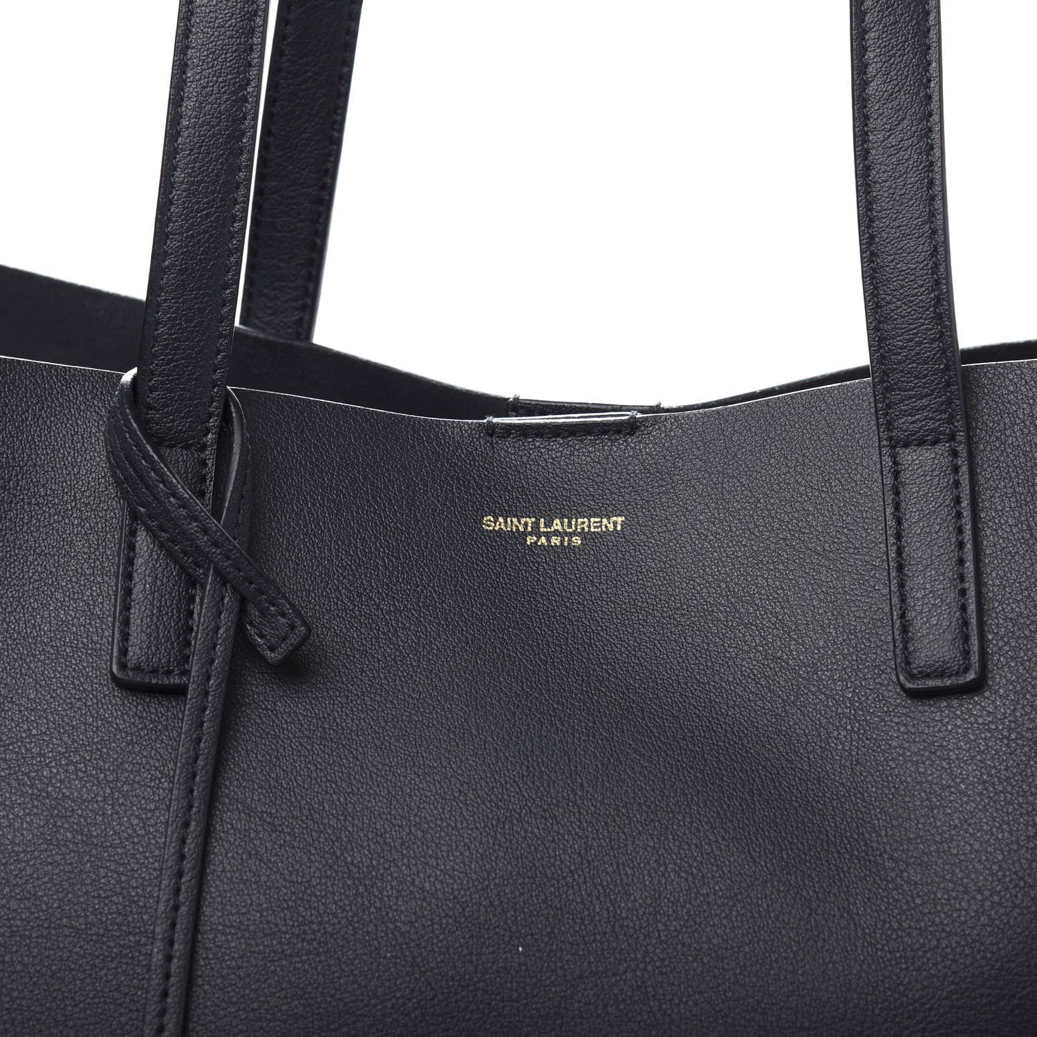 Saint Laurent Calfskin Large Shopping Tote Deep Marine 12 of 12