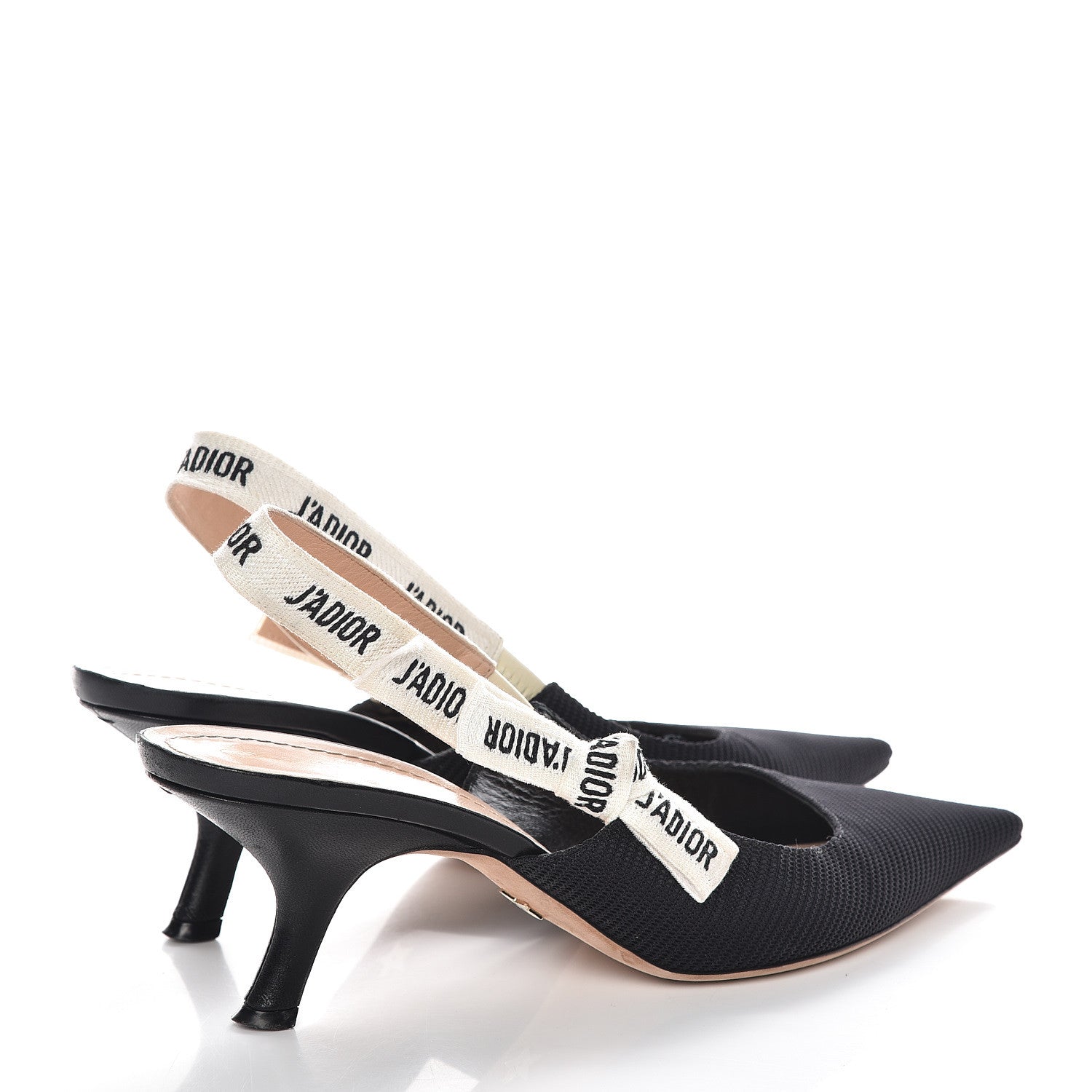 Christian Dior Technical Canvas Ribbon J Adior Slingback 65mm Pumps 42 Black 4 of 15
