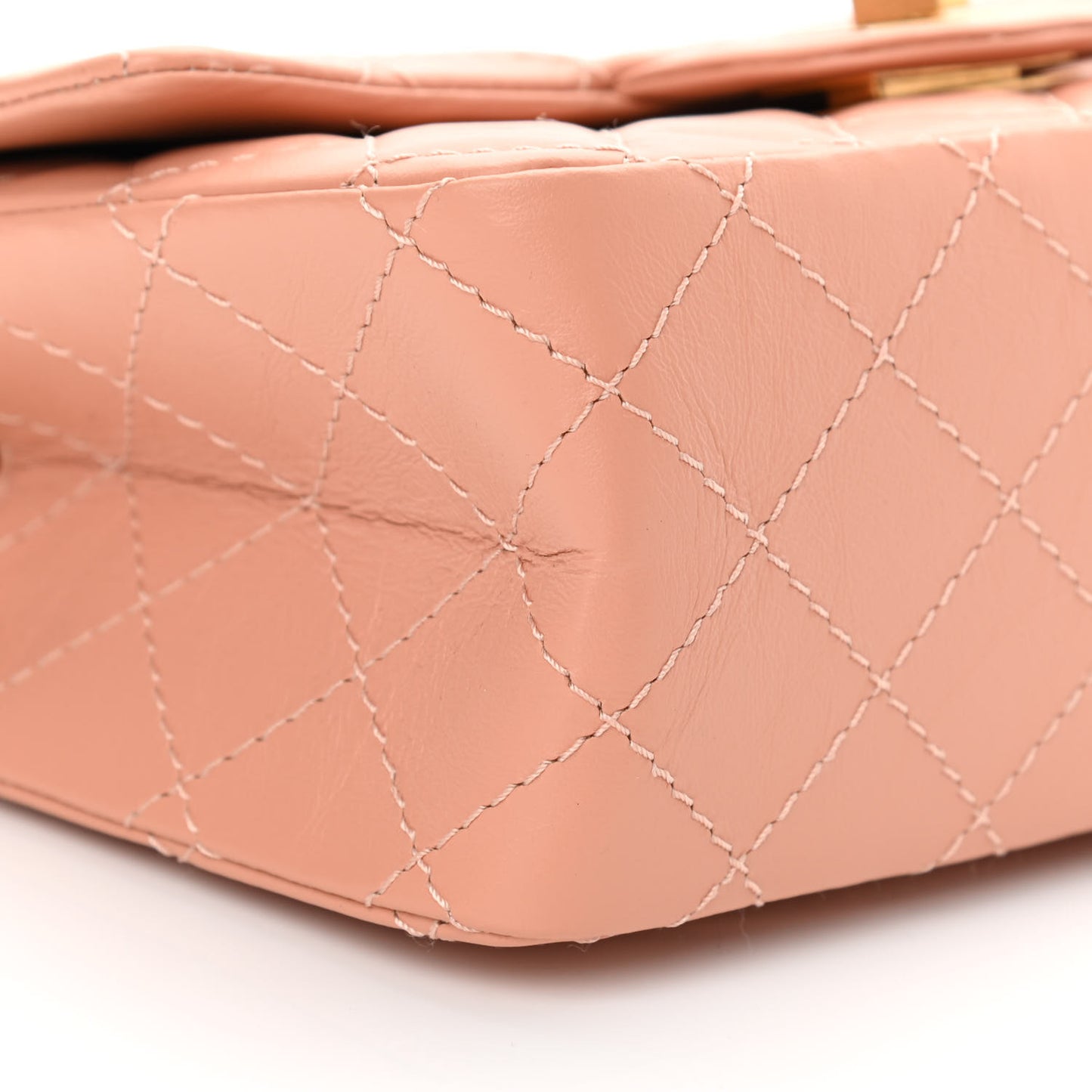 Aged Calfskin Quilted 2.55 Reissue Mini Flap Beige