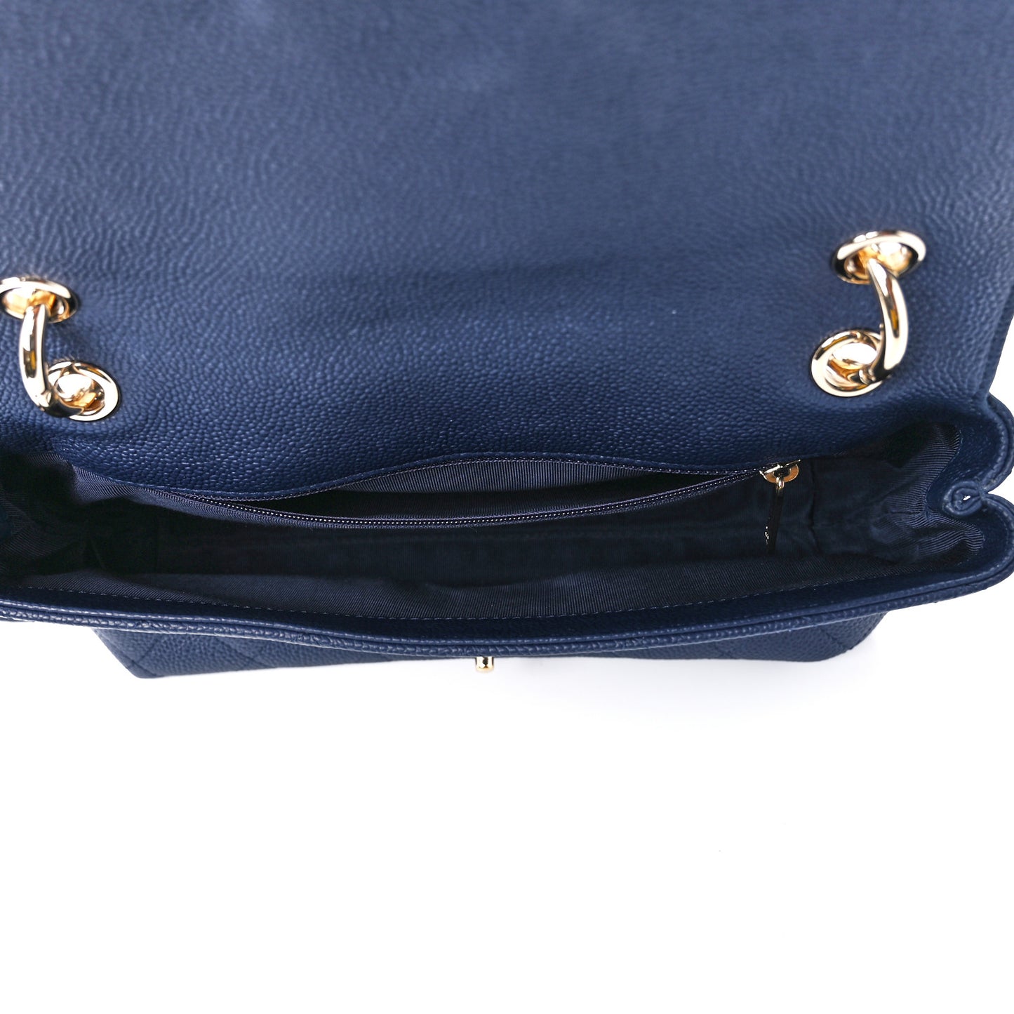 Caviar Quilted City Walk Flap Navy Blue