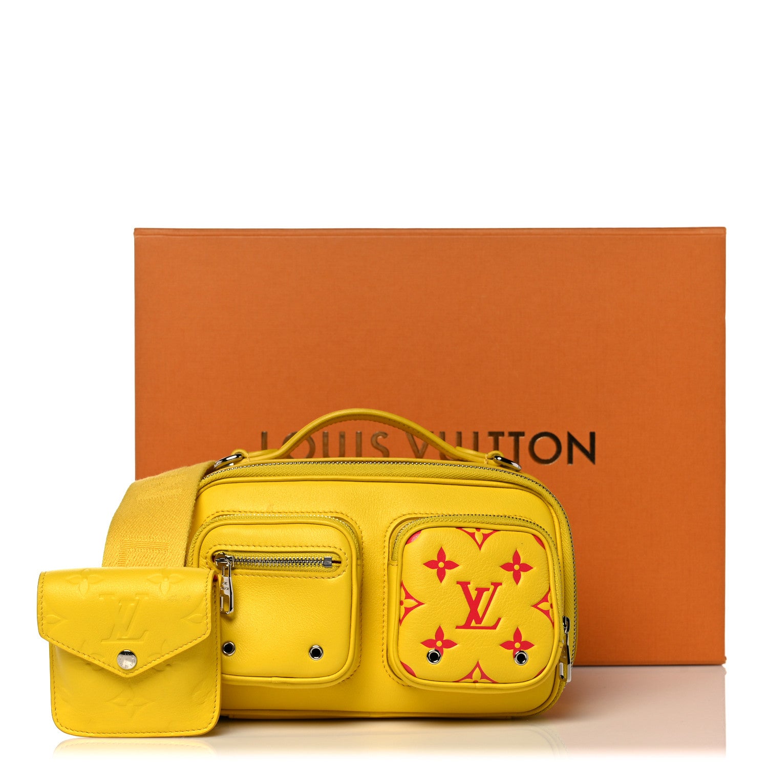 Louis Vuitton Calfskin Embossed Monogram Vuittamins Utility Crossbody Yellow 10 of 10