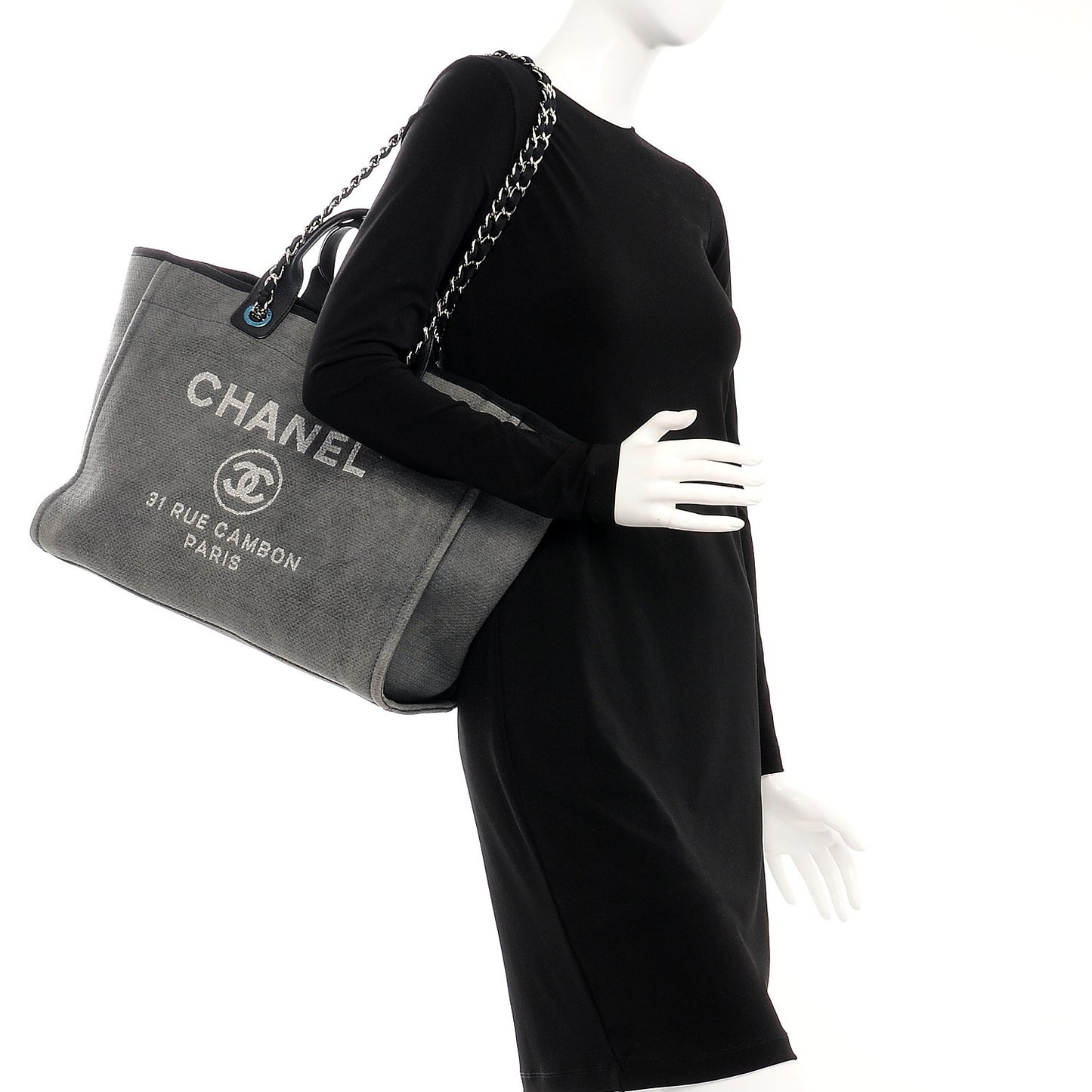 Canvas Deauville Large Tote Grey