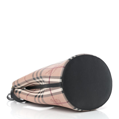 Burberry Haymarket Check Colours Small Lorne Bucket Crossbody Black 4 of 11